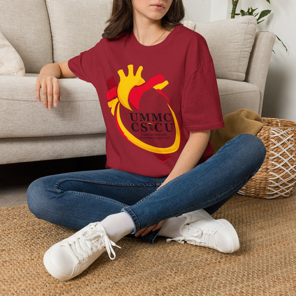 FRONT ONLY CSICU Heart shirt