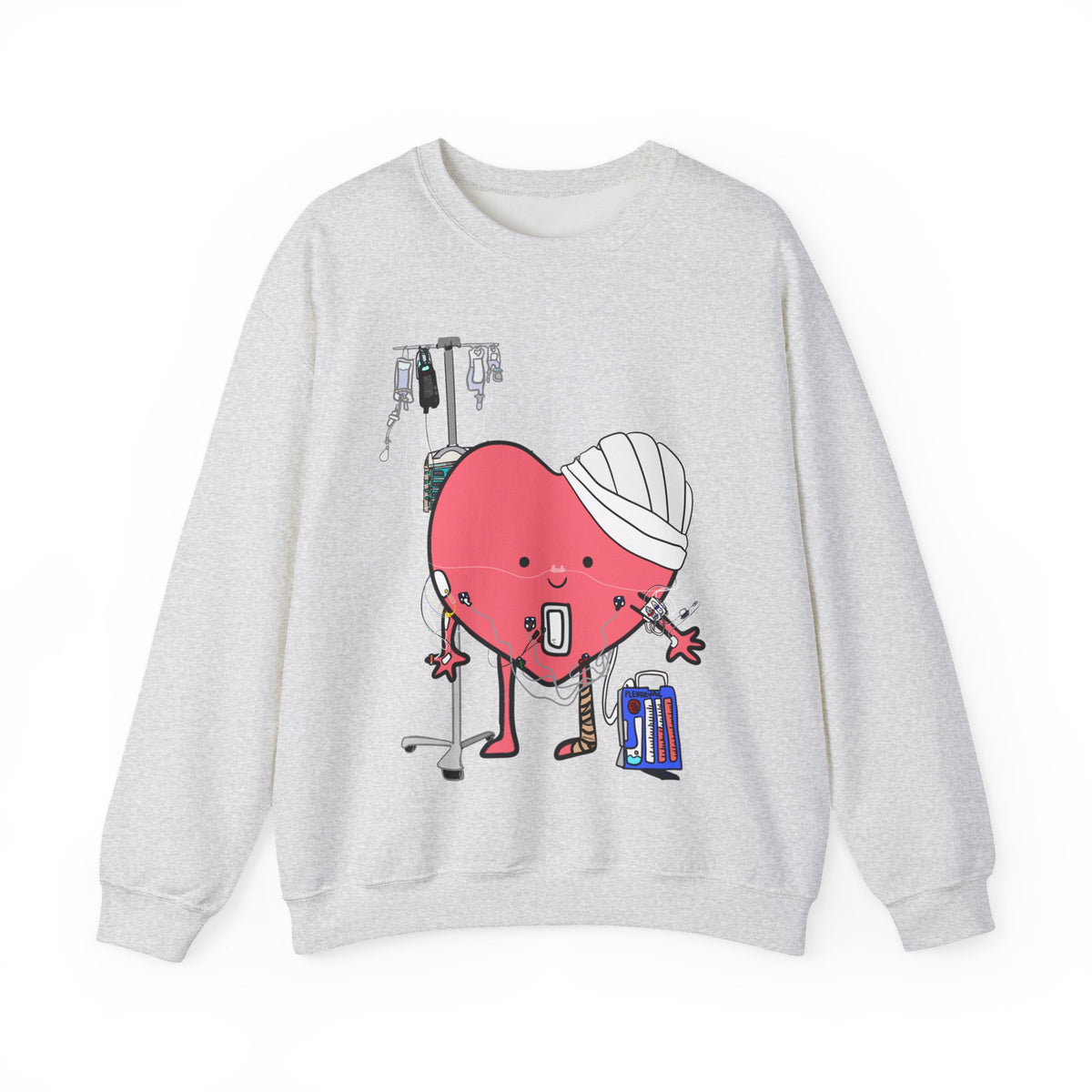 FRONT ONLY Post Op Heart Sweater
