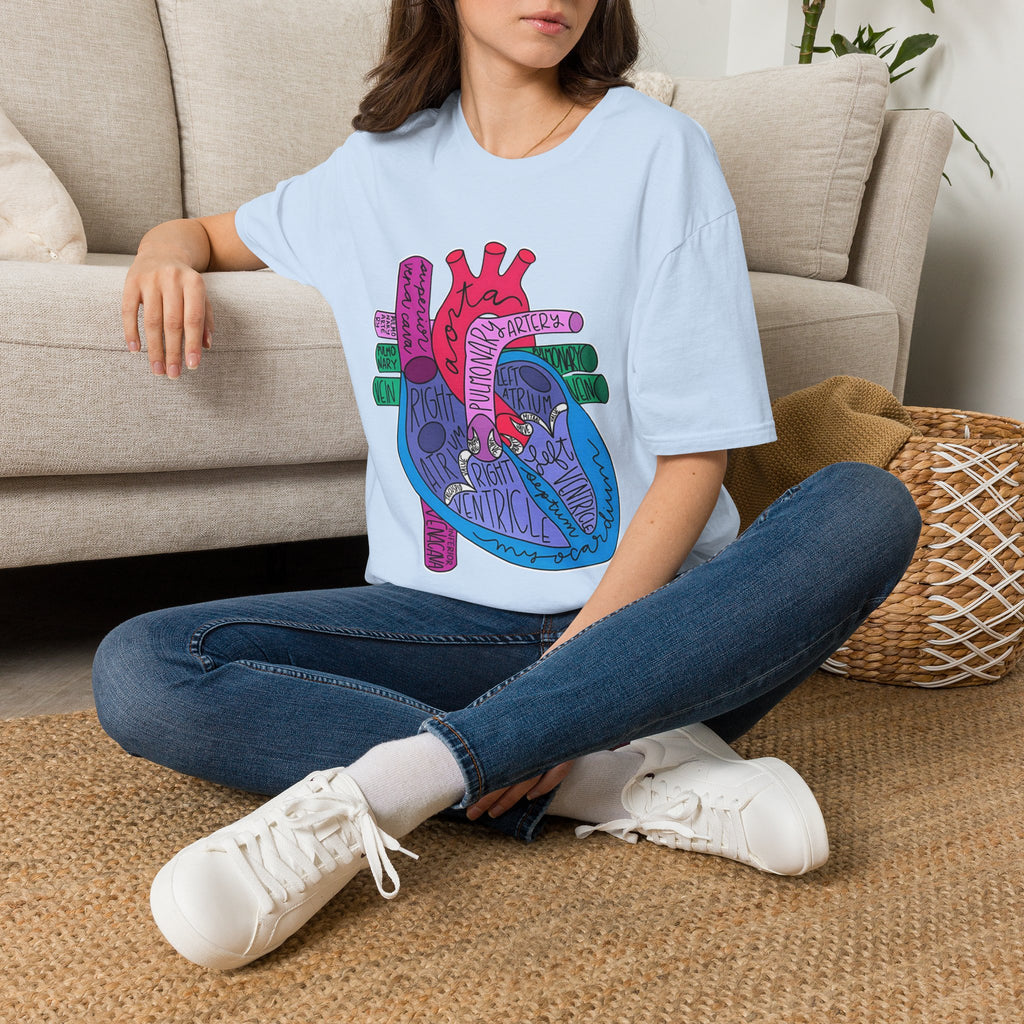 FRONT ONLY Labeled Heart Shirt