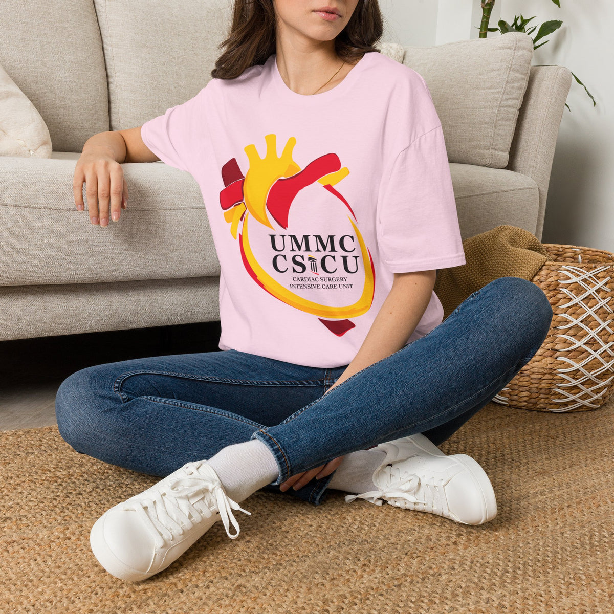 FRONT ONLY CSICU Heart shirt