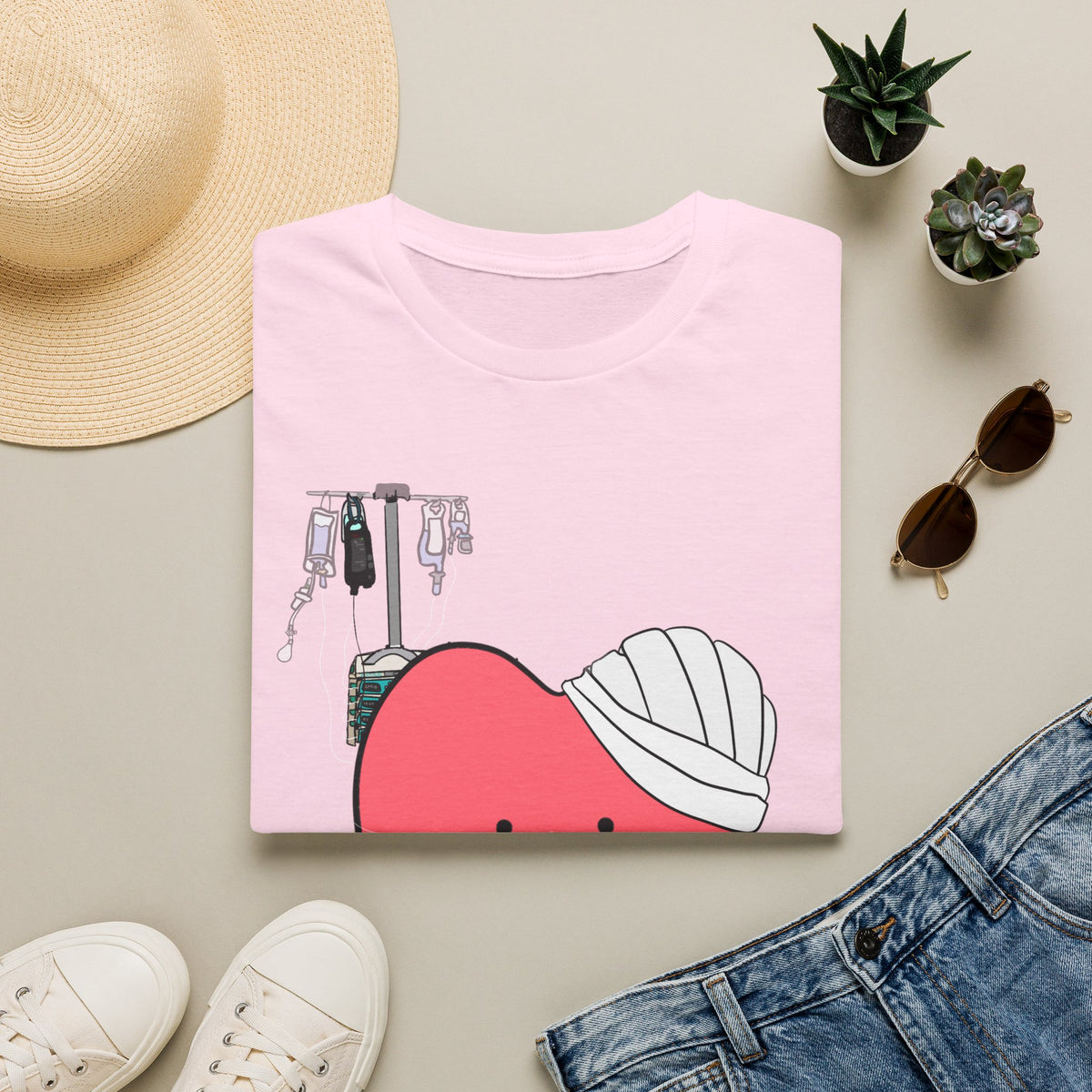 FRONT ONLY Post Op Heart Shirt