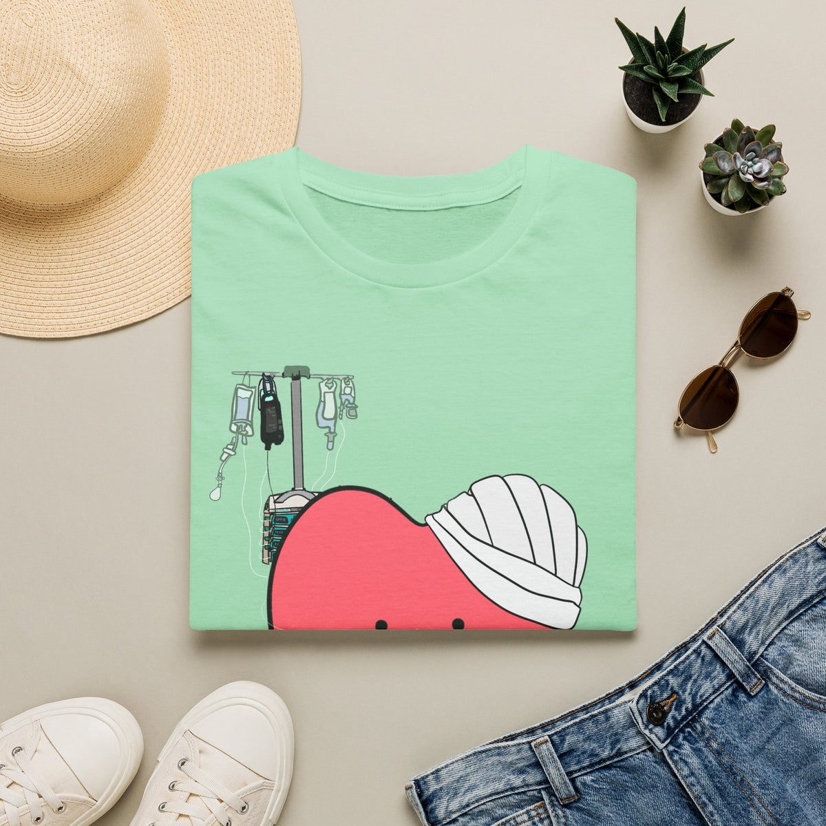 FRONT ONLY Post Op Heart Shirt