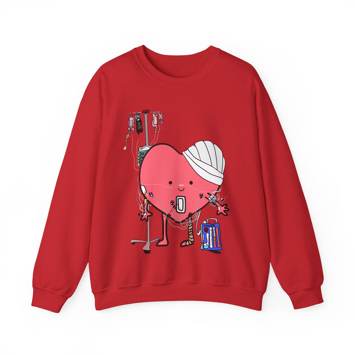 FRONT ONLY Post Op Heart Sweater