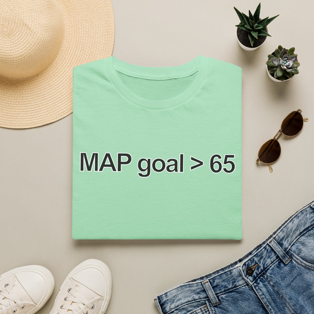 FRONT ONLY MAP Goal > 65 Shirt