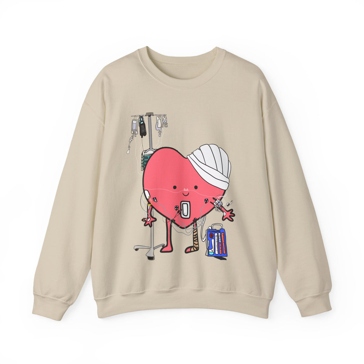 FRONT ONLY Post Op Heart Sweater