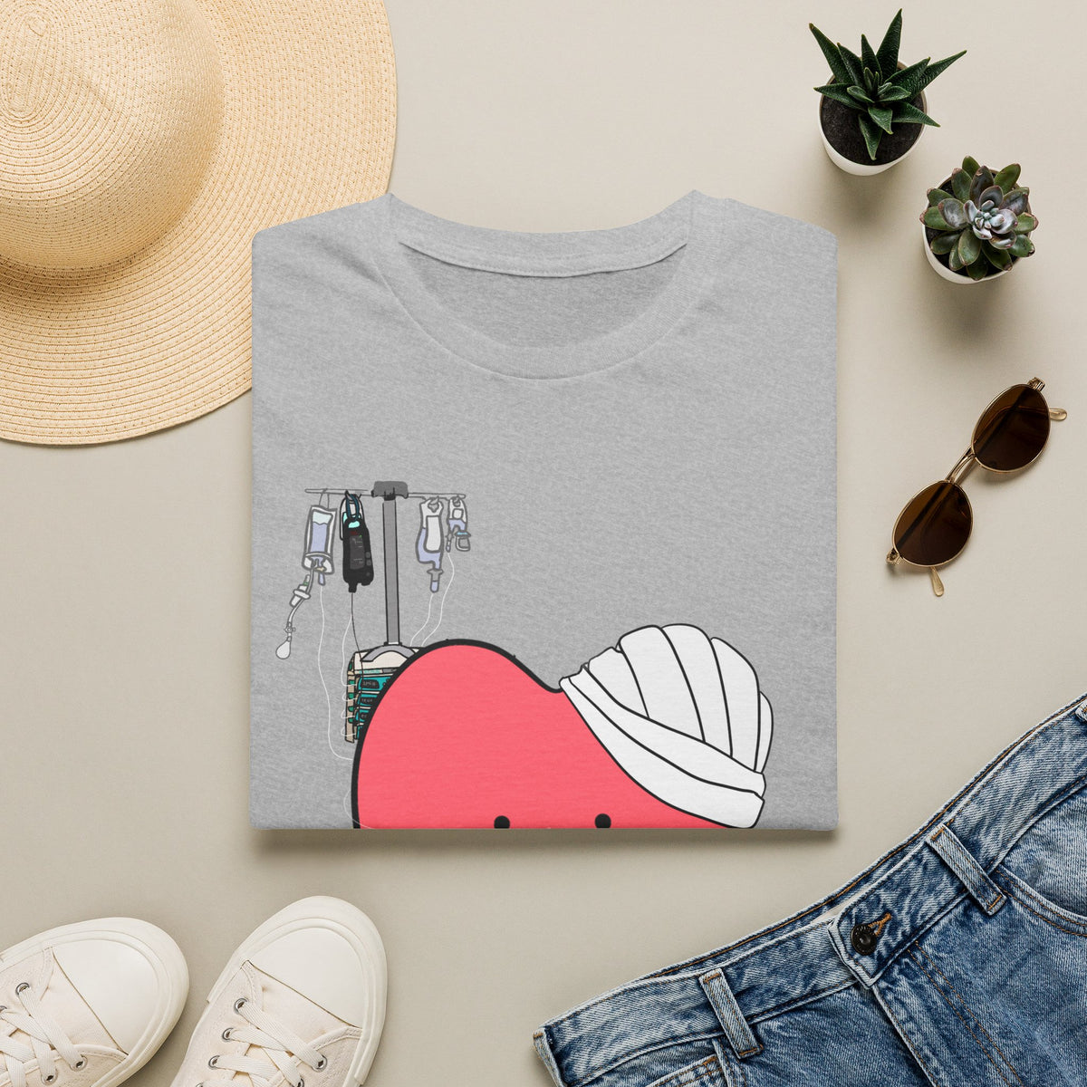 FRONT ONLY Post Op Heart Shirt