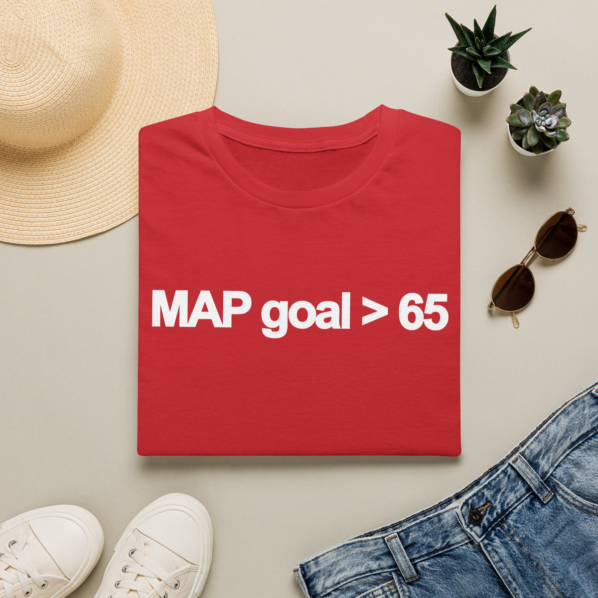 FRONT ONLY MAP Goal > 65 Shirt