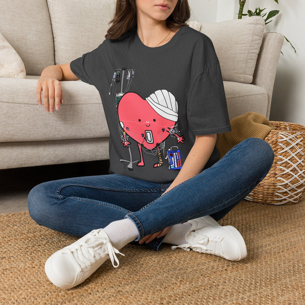 FRONT ONLY Post Op Heart Shirt