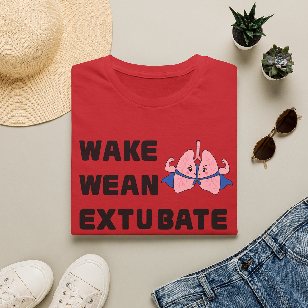 FRONT ONLY Wake Wean Extubate Shirt