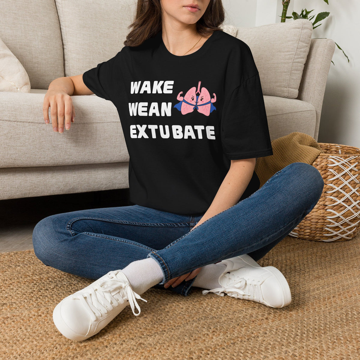 FRONT ONLY Wake Wean Extubate Shirt