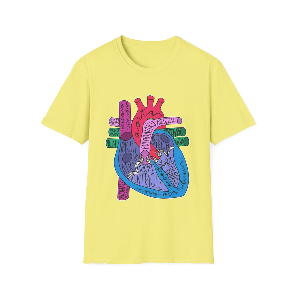FRONT ONLY Labeled Heart Shirt