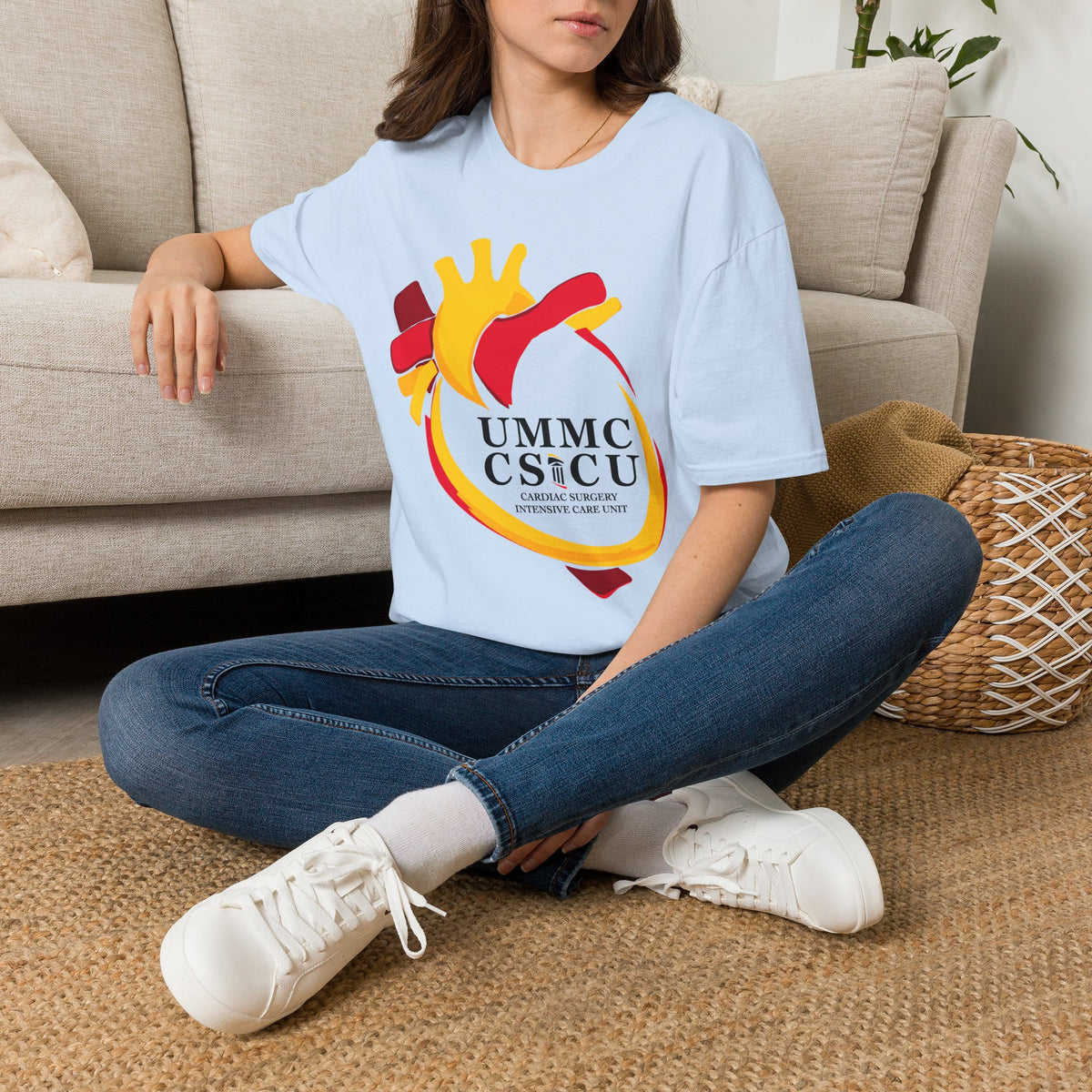 FRONT ONLY CSICU Heart shirt