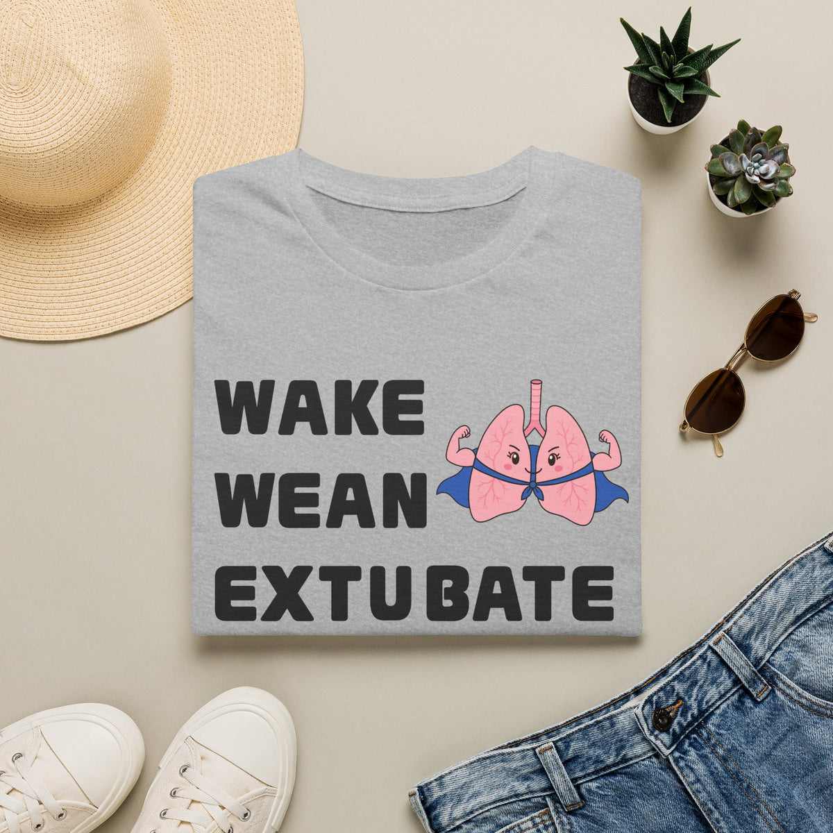 FRONT ONLY Wake Wean Extubate Shirt