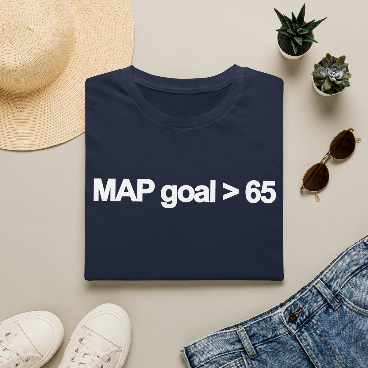 FRONT ONLY MAP Goal > 65 Shirt