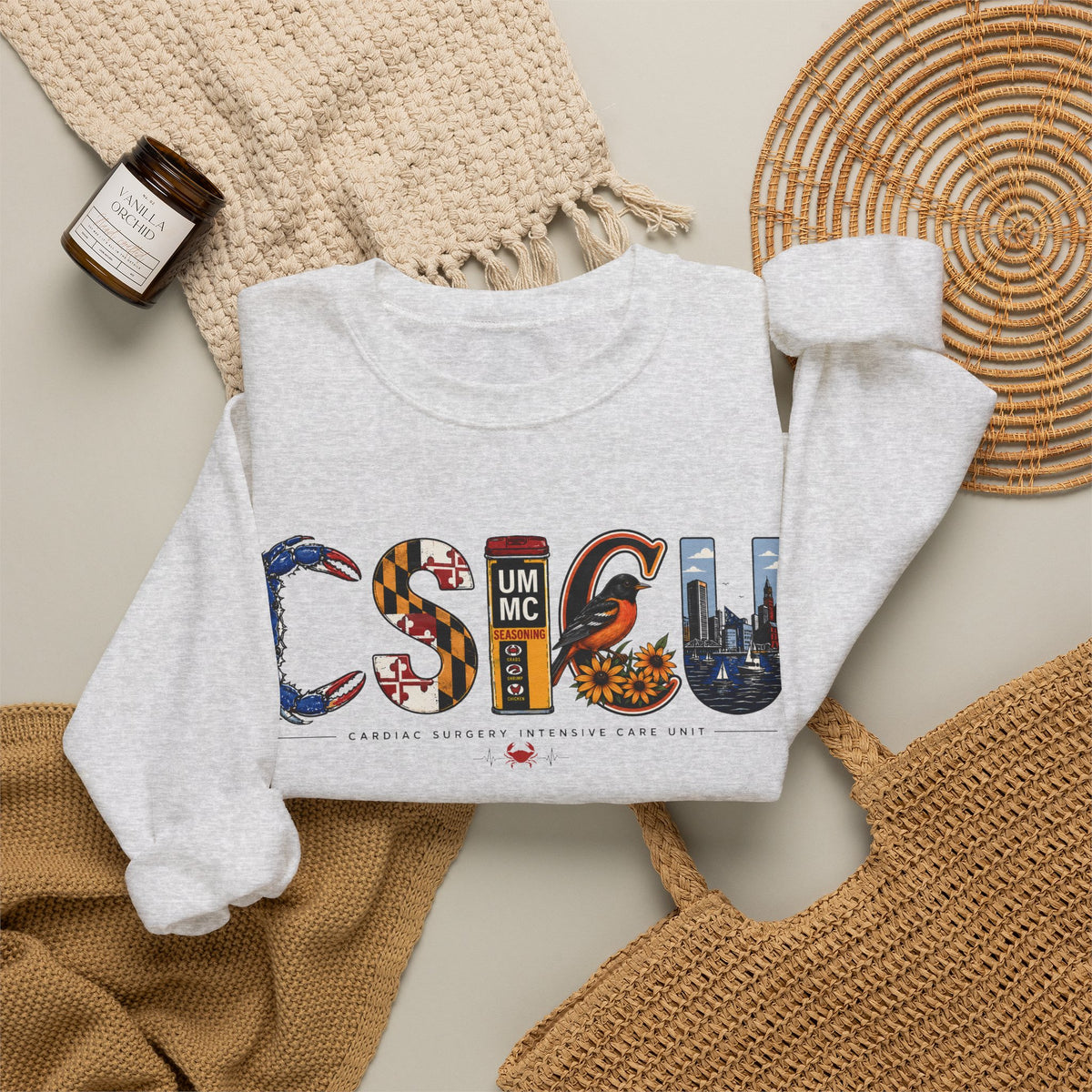 FRONT ONLY Maryland CSICU Sweater
