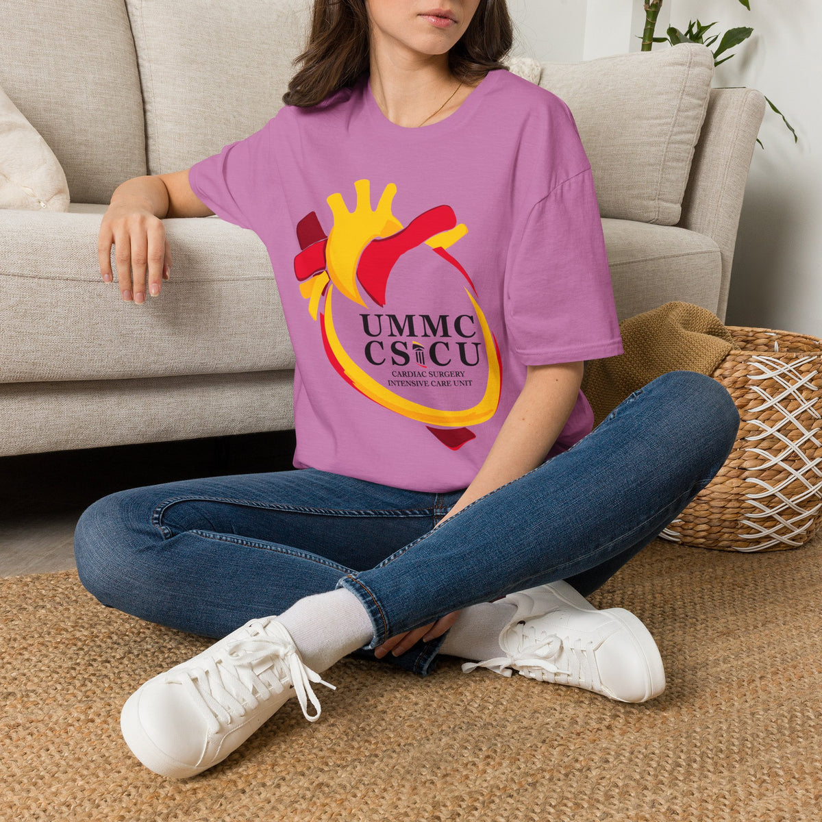 FRONT ONLY CSICU Heart shirt