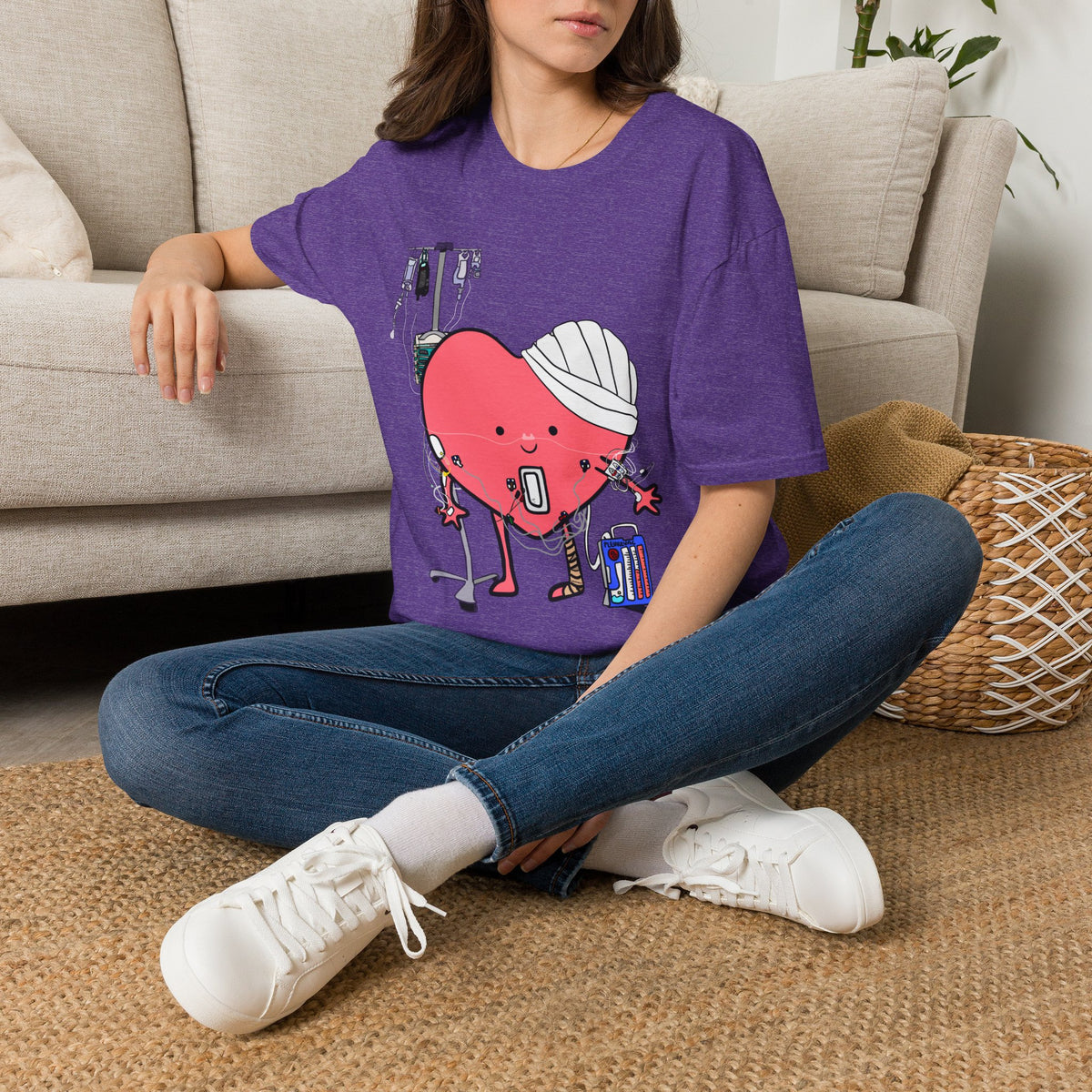 FRONT ONLY Post Op Heart Shirt