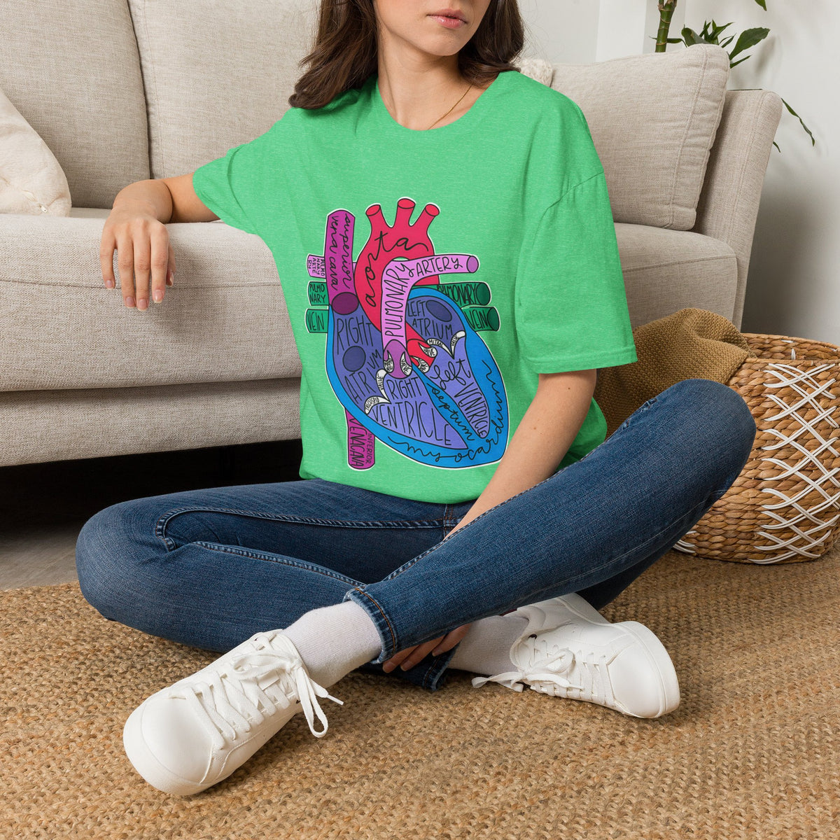 FRONT ONLY Labeled Heart Shirt