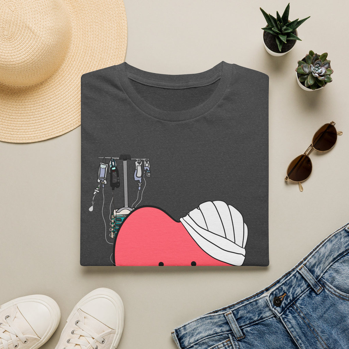 FRONT ONLY Post Op Heart Shirt