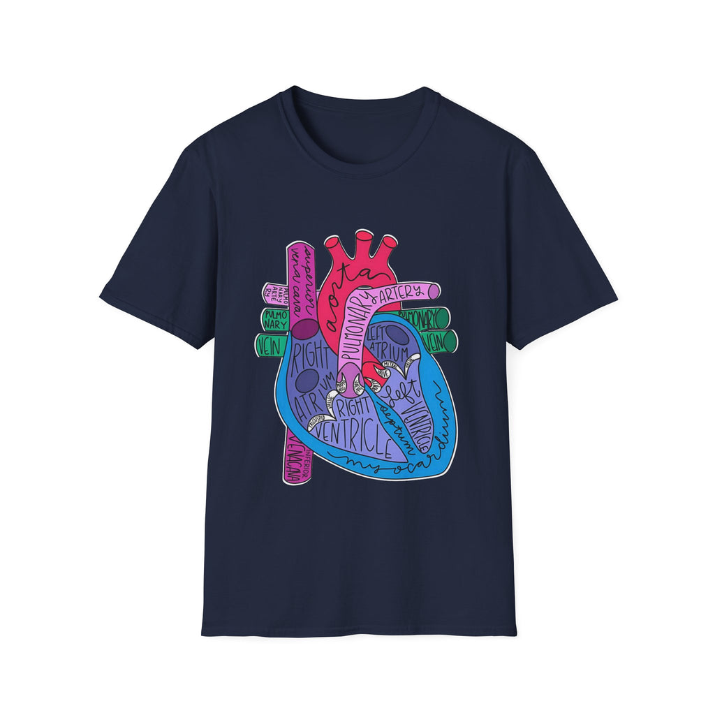 FRONT ONLY Labeled Heart Shirt
