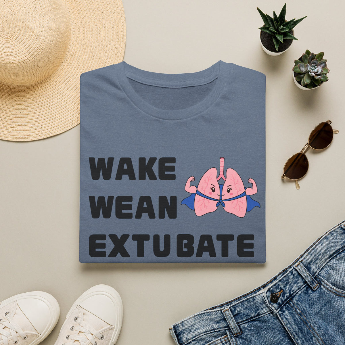 FRONT ONLY Wake Wean Extubate Shirt