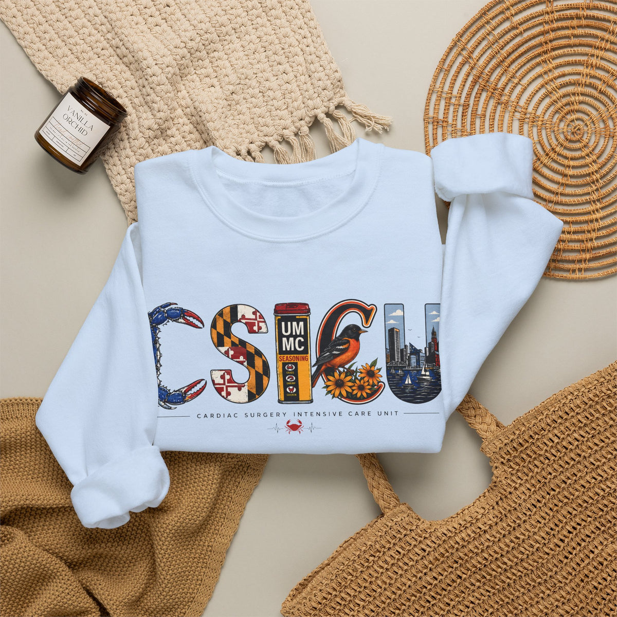 FRONT ONLY Maryland CSICU Sweater
