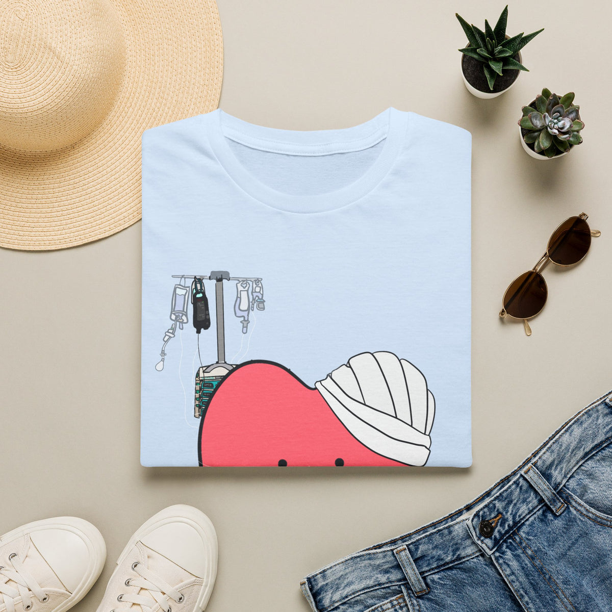 FRONT ONLY Post Op Heart Shirt