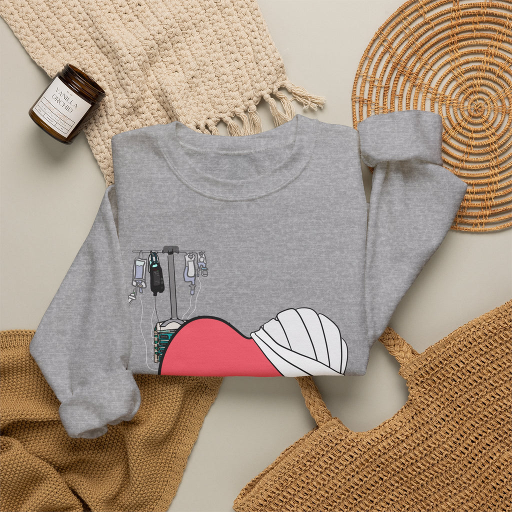 FRONT ONLY Post Op Heart Sweater
