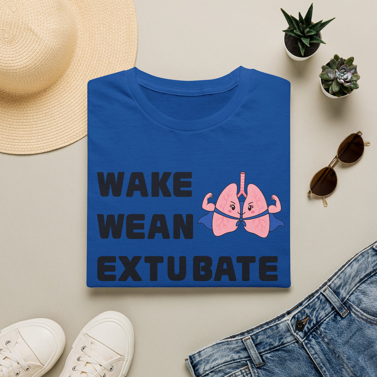 FRONT ONLY Wake Wean Extubate Shirt