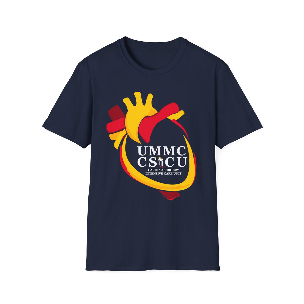 FRONT ONLY CSICU Heart shirt