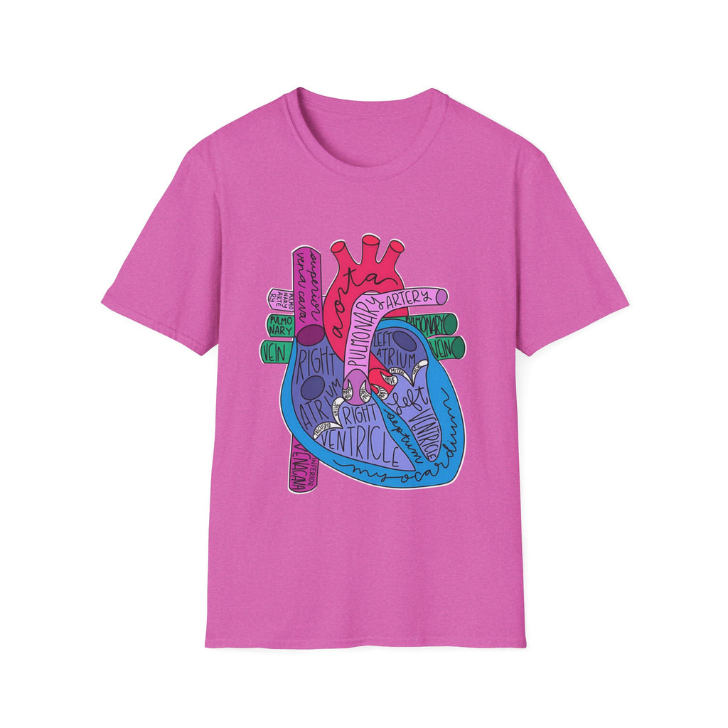 FRONT ONLY Labeled Heart Shirt