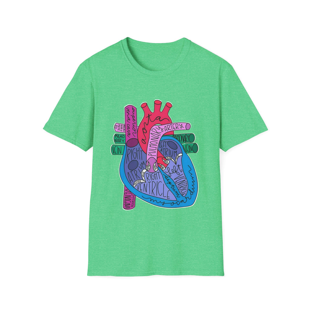 FRONT ONLY Labeled Heart Shirt