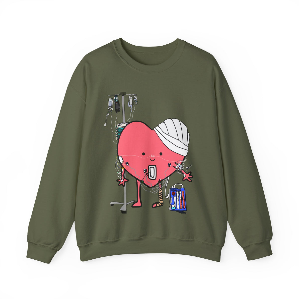 FRONT ONLY Post Op Heart Sweater