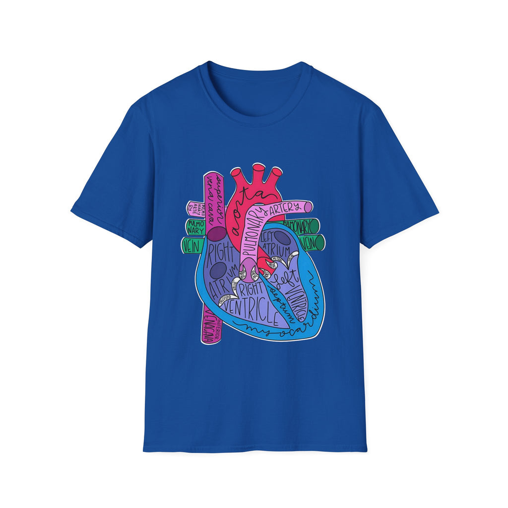 FRONT ONLY Labeled Heart Shirt