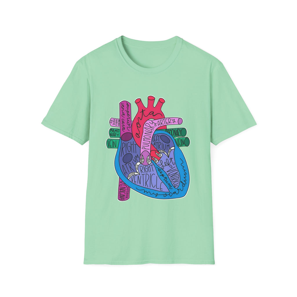 FRONT ONLY Labeled Heart Shirt