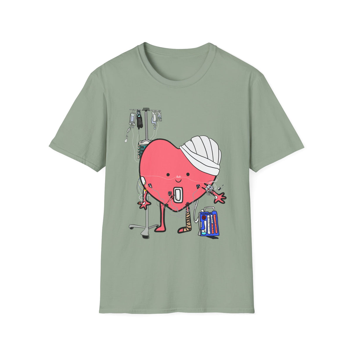 FRONT ONLY Post Op Heart Shirt
