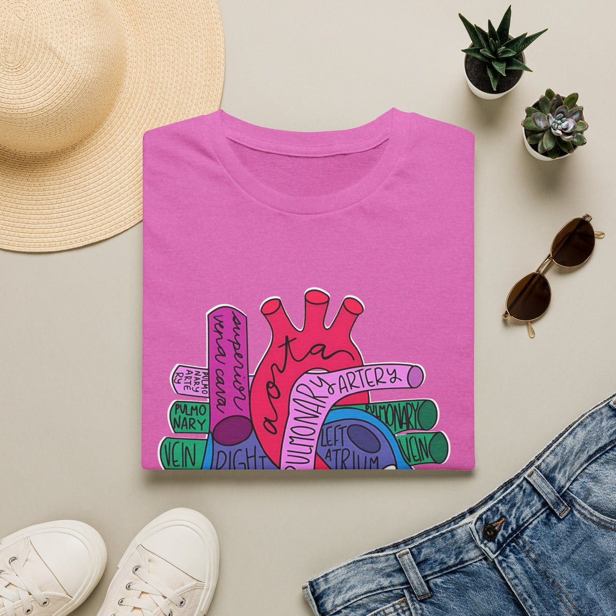 FRONT ONLY Labeled Heart Shirt