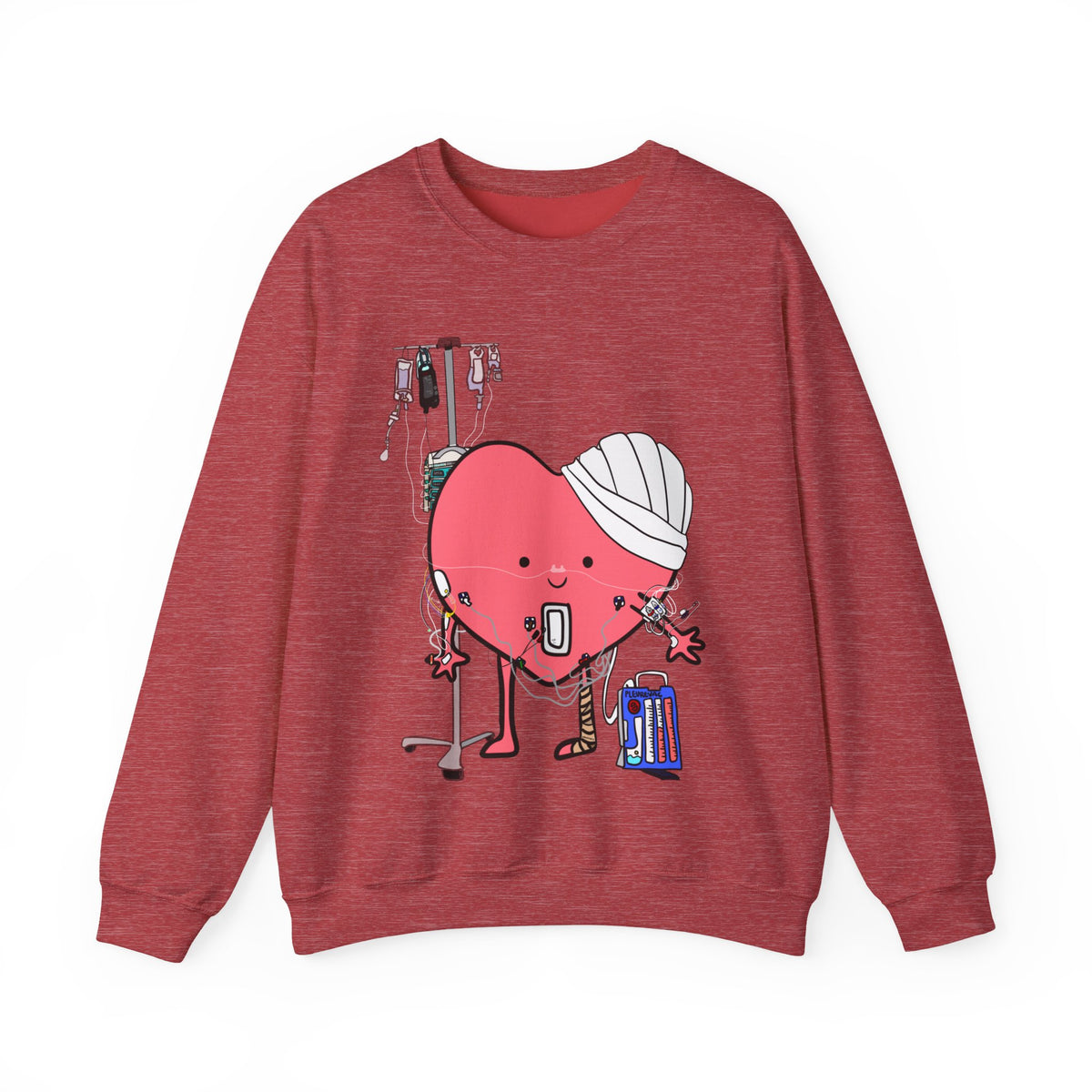 FRONT ONLY Post Op Heart Sweater