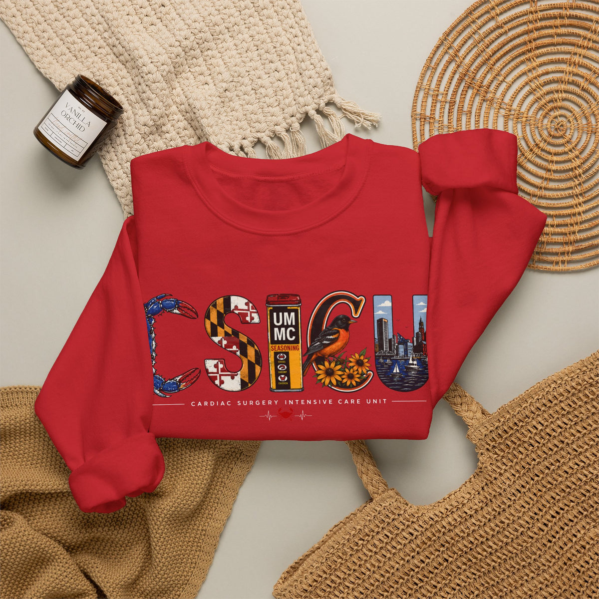 FRONT ONLY Maryland CSICU Sweater