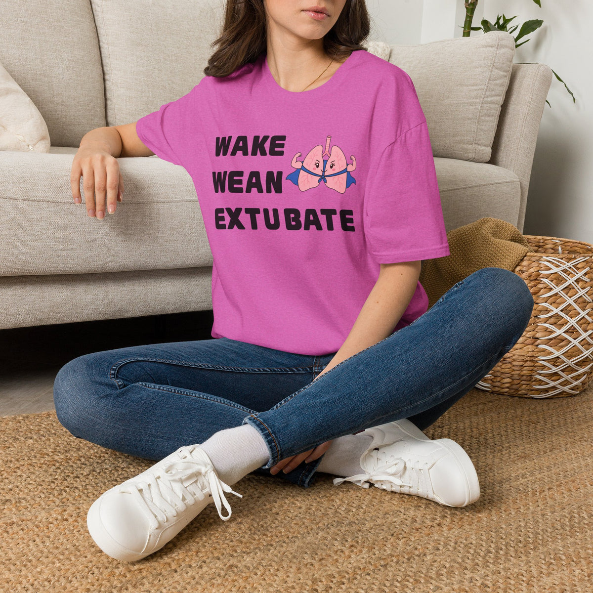 FRONT ONLY Wake Wean Extubate Shirt