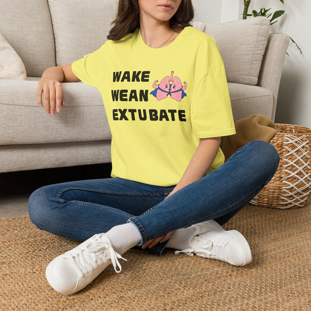 FRONT ONLY Wake Wean Extubate Shirt