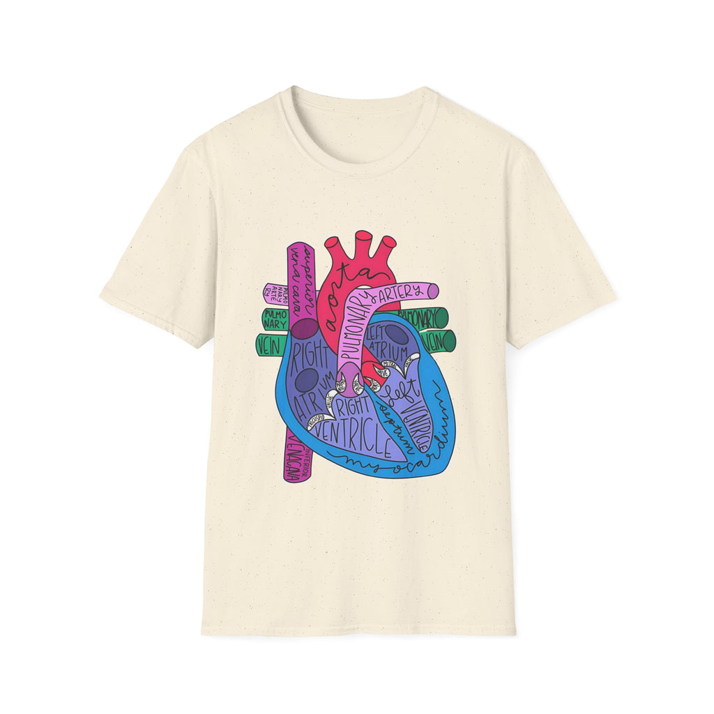 FRONT ONLY Labeled Heart Shirt