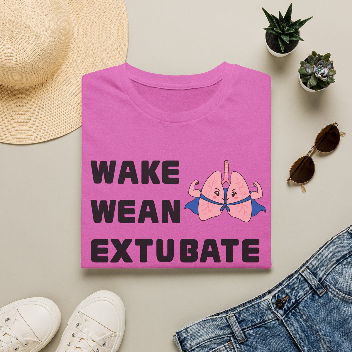FRONT ONLY Wake Wean Extubate Shirt