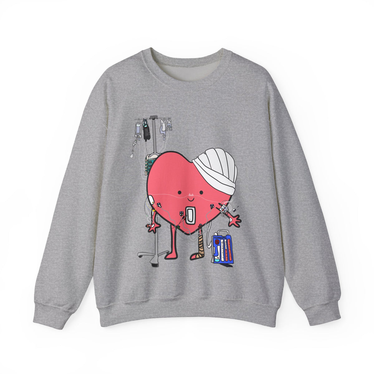 FRONT ONLY Post Op Heart Sweater