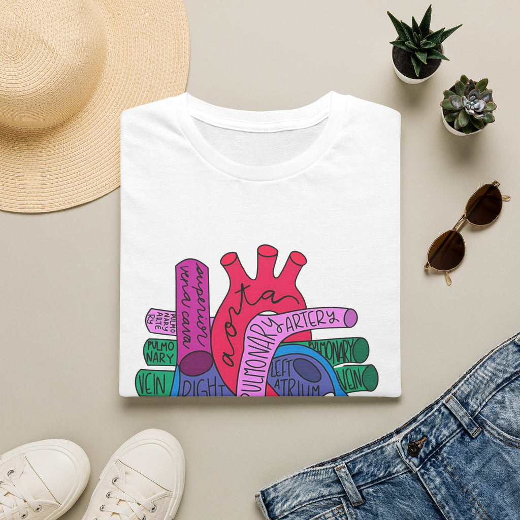 FRONT ONLY Labeled Heart Shirt