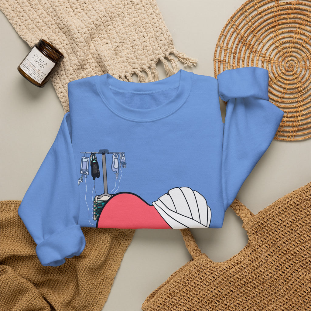 FRONT ONLY Post Op Heart Sweater