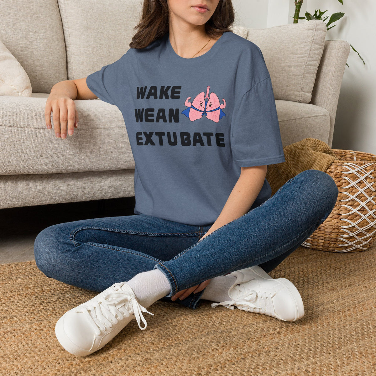FRONT ONLY Wake Wean Extubate Shirt