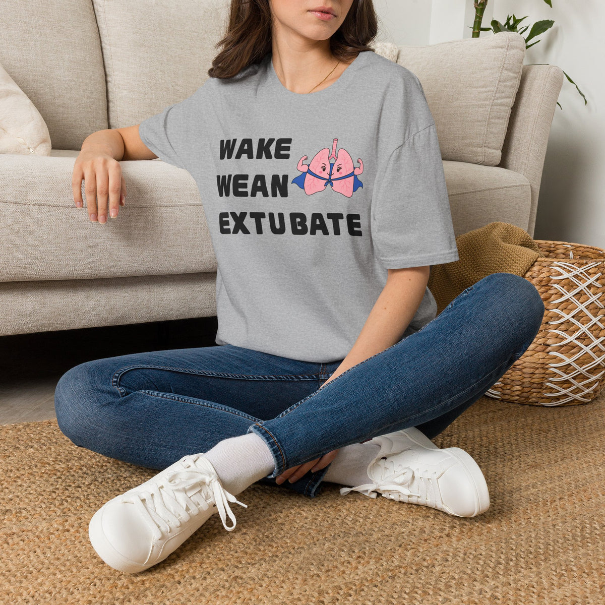FRONT ONLY Wake Wean Extubate Shirt