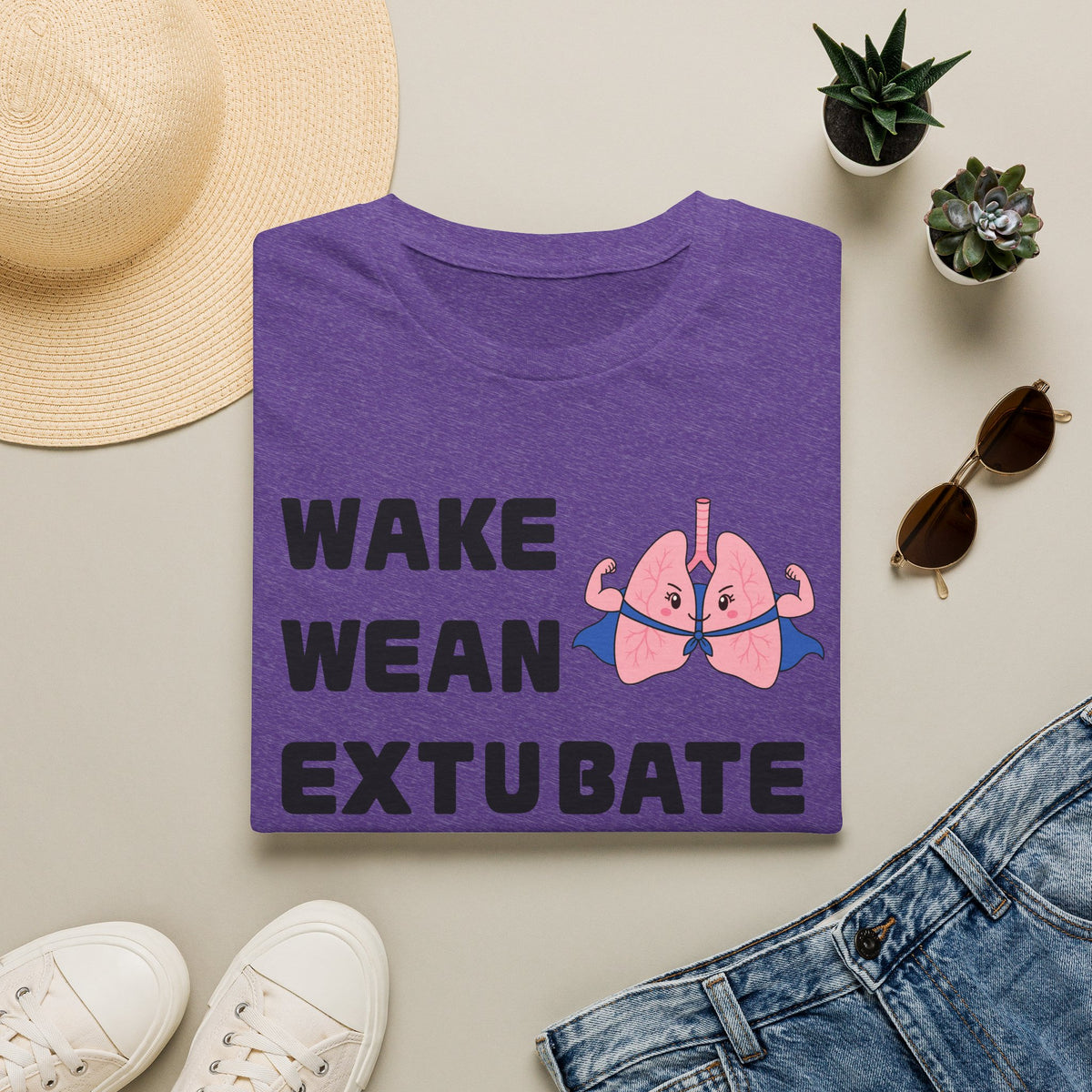 FRONT ONLY Wake Wean Extubate Shirt