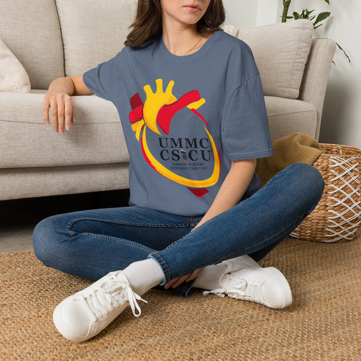 FRONT ONLY CSICU Heart shirt